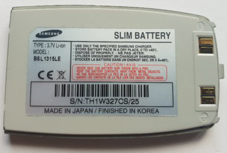 Аккумуляторная батарея Samsung S300 - фото 1 - id-p1853727401
