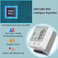 Портативный монитор артериального давления на запястье, голосовой автоматический цифровой сфигмоманометр, обна