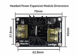 Модуль керування нагріванням столу 3D-принтера (MOSFET) 30A