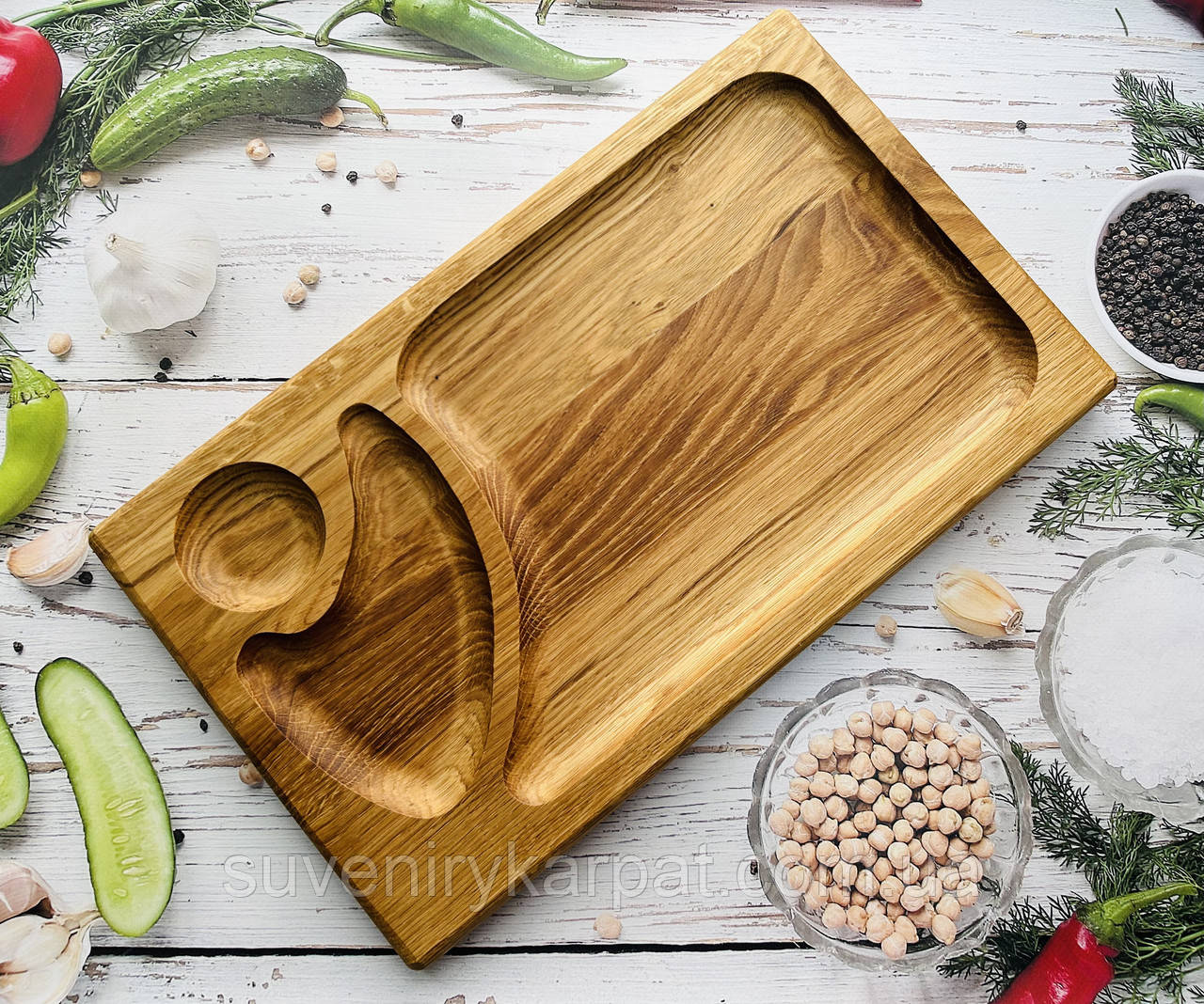 Дерев'яна дошка для подачі блюд  41х24, фото 1