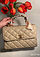Жіноча сумка Chanel з хусткою, 26*21*10 см, бежева 931391, фото 2