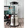 Блендер стаціонарний 3 в 1 Henschll HS-8891 з чашею 1.5л, кавомолка, подрібнювач, м'ясорубка 1000 Вт, фото 6