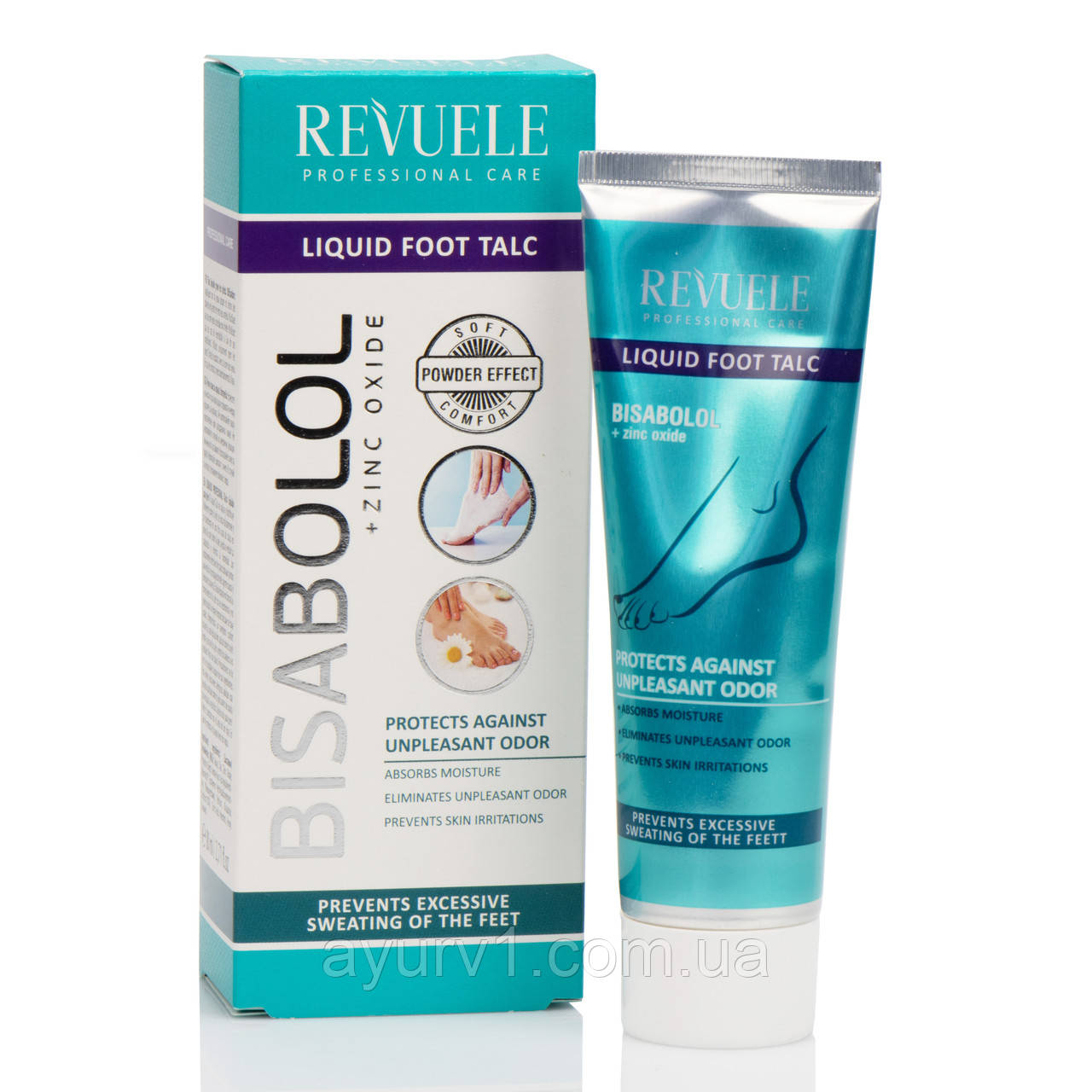 Рідкий тальк для ніг, Liquid foot talc, Revuele, 80 ml