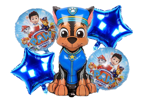 Набір фольгованих куль "Щанячий Патруль" Гонщик. Впак:5шт.