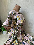 Плаття жіноче літнє, квітковий принт, штапель р 48-50, 52-54, фото 4