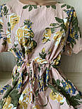 Плаття жіноче літнє, квітковий принт, штапель р 48-50, 52-54, фото 3