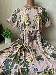 Плаття жіноче літнє, квітковий принт, штапель р 48-50, 52-54, фото 2