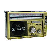 Радиоприемник Golon RX-381 Золотой, радио на батарейках для кухни с usb входом для флешки | радіо приймач (NS)