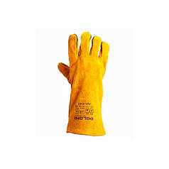 Рукавиці кроги Doloni D-FLAME зварювальні з підкладкою, манжет крага 36 см розмір 10 Жовтий (4507)