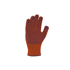 Рукавиці Doloni Котон Лайт трикотажні 10 клас Жовтогарячий (4416)