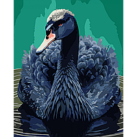 Картина по номерам SANTI Черный лебедь 40*50 см