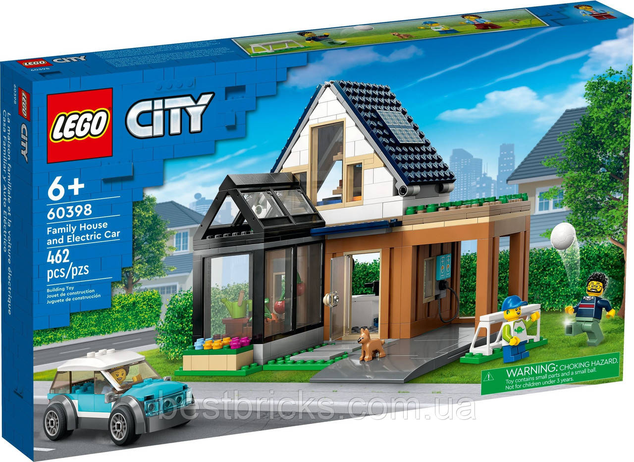 Lego City Сімейний будинок і електромобіль 60398, фото 1