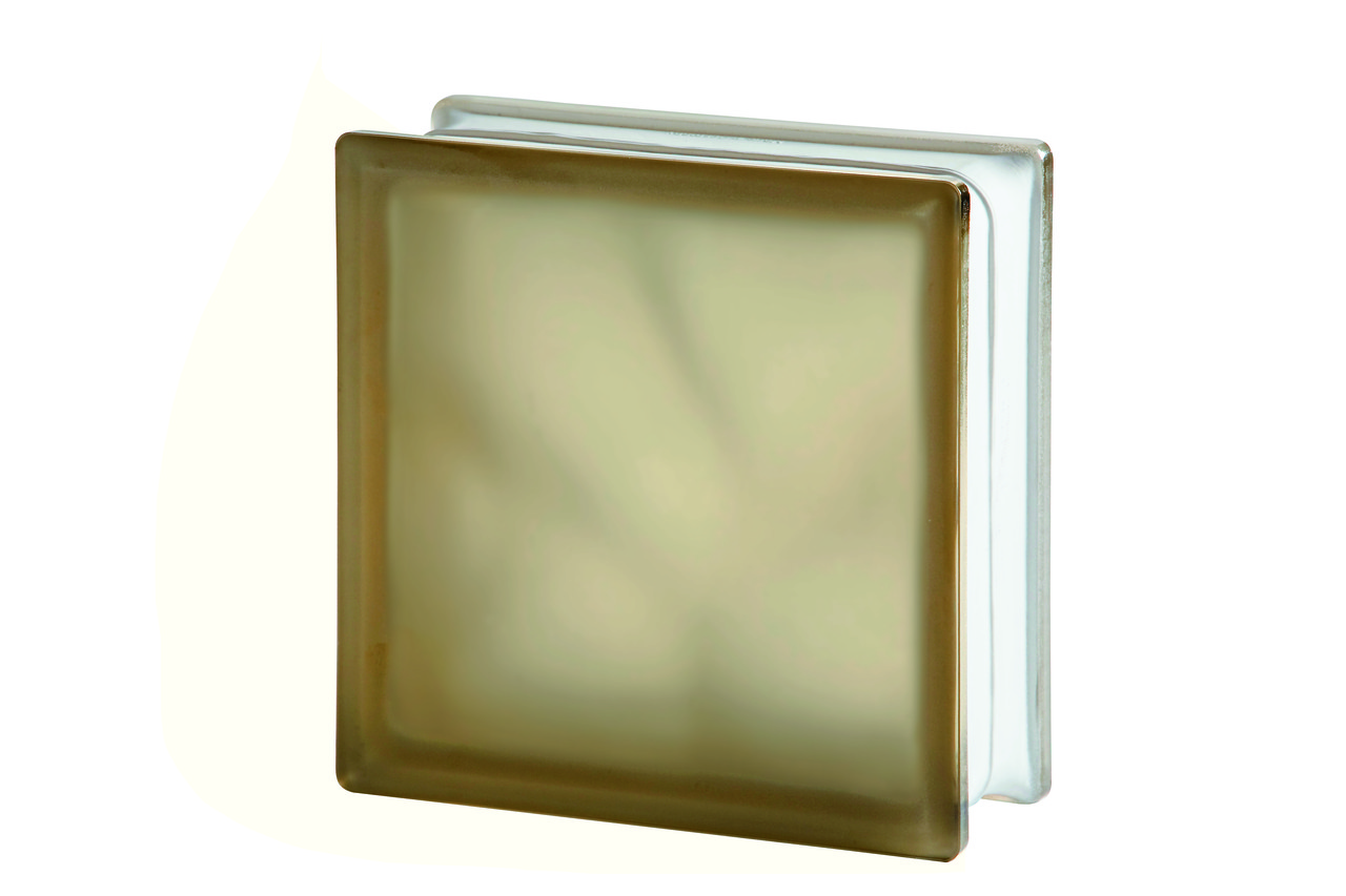 Склоблок Brown Wave Sat бронзовий МАТОВИЙ  190х190х80 мм