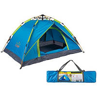 Туристическая 3-х местная палатка Green Camp 1669, двухслойная трехместная палатка тент, палатка для кемпинга