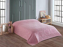 Махрове простирадло - покривало Gulcan Cornely pink 200x220 - бавовна Туреччина