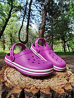 Детские сабо кроксы для девочки фиолетовые DAGO