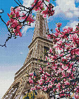 Алмазна мозаїка Париж в магноліях Brushme GF4814 (40 x 50 см) на підрамнику