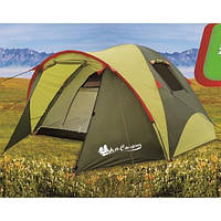 Кемпинговая 3-х местная палатка Mimir 1011-3, двухслойная трехместная палатка тент, палатка для кемпинга