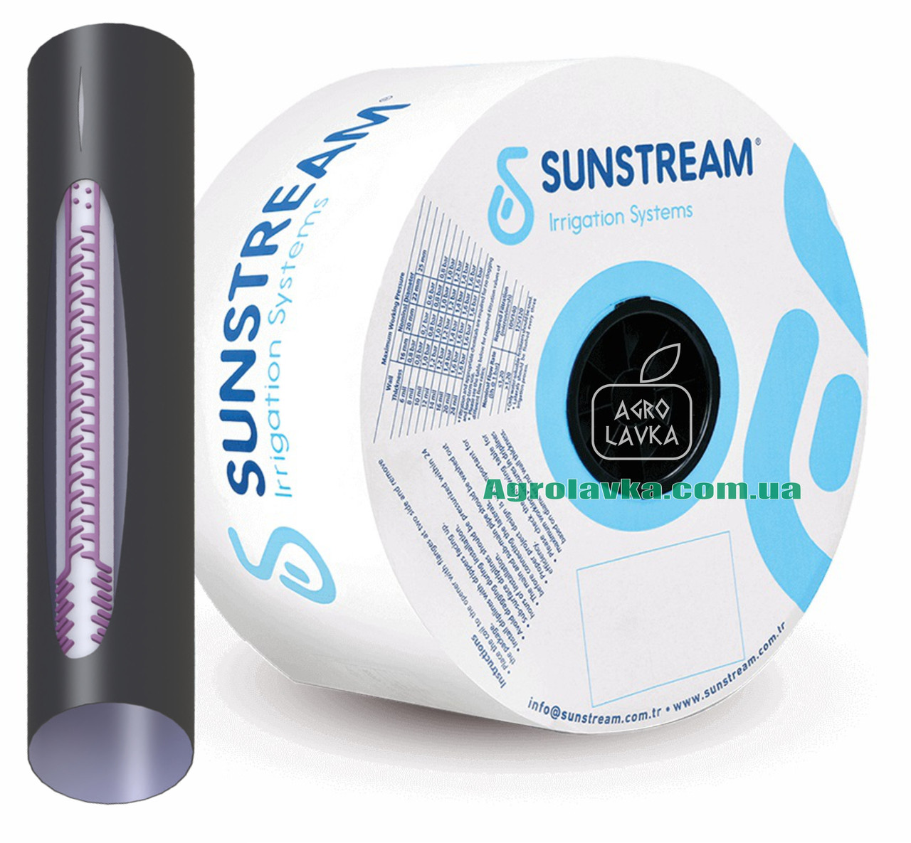 Крапельна стрічка Sunstream 6mil 10см 1,8л/год 500м Щільова (розмотка)