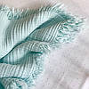 Мусліновий плед із бахромою М'ята 90х105 см MSonya, фото 4