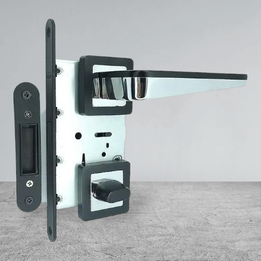 Комплект 7 Ручка на квадратній розетки TRION ЦАМ INGMA74 Black\CP MAGNET
