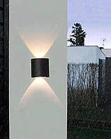 Настенный уличный светильник бра светодиодный Led 2W IP54 3000K Black / White черный / белый