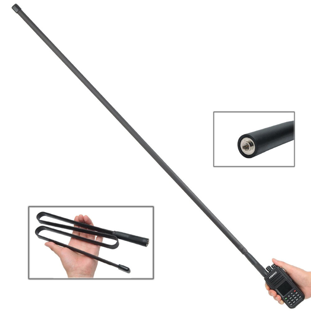 Антена двухдіапазонна AT-124 SMA-F тактична, для Baofeng UV-82, UV-5R та ін., 124см