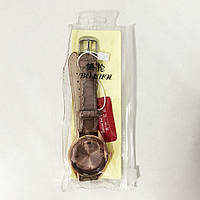 Стильные бежевые наручные часы женские. С блестящем ремешком. В чехле. DG-810 Модель 81121