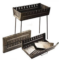 Мангал- чемодан 2-х уровневый на 10 шампуров , толщина металл 2 мм.