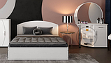 Двоспальне ліжко-160 Компаніт із узголів'ям біле німфея-альба, фото 3