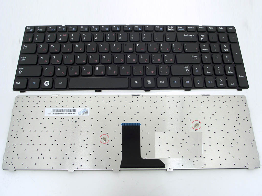 Клавіатура для Samsung NP R580, R578, R588, R590 (RU Black).