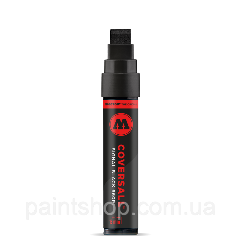 Маркер спиртовий Molotow 660PI CoversAll (Чорний) 15 мм