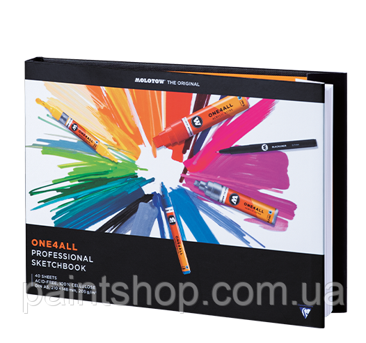 Скетчбук Molotow ONE4ALL Proffesional Sketchbook DIN A5 Landscape 210x148 мм (Тверда обкладинка), фото 1