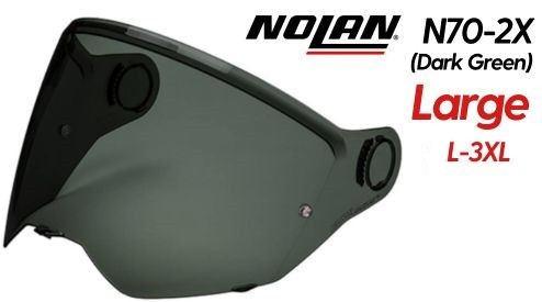 Визор для Nolan N70-2X у розмірах L-3XL з тонуванням Dark Green