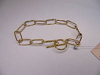 Золотой женский браслет, Шанел размер 24 см. Длина регулируется