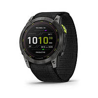 Годинник Garmin Enduro 2 титановий DLC сірий карбон з чорним нейлоновим ремінцем  UltraFit