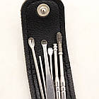 Багаторазові інструменти для чищення вух, 6шт у чохлі TOOL SET, колір Рандом / Набір вушних металевих паличок, фото 4