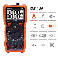 Мультиметр цифровий RichMeters RM113A портативний, автомат, NCV, ліхтарик