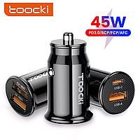 Автомобильное зарядное устройство Toocki 45W USB,Type-C