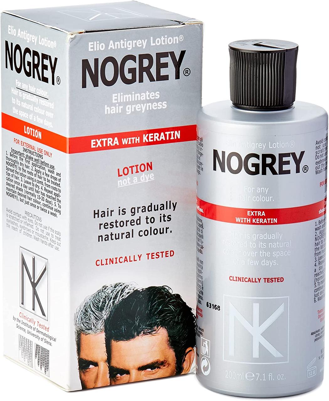 Лосьйон проти сивини з кератином Nogrey lozione Elio Antigrigio Extra con Keratina 200ml