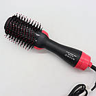 Фен щітка для волосся 3в1 One Step Hair Dryer, 1200Вт / Стайлер для укладання волосся / Гребінець випрямляч, фото 8