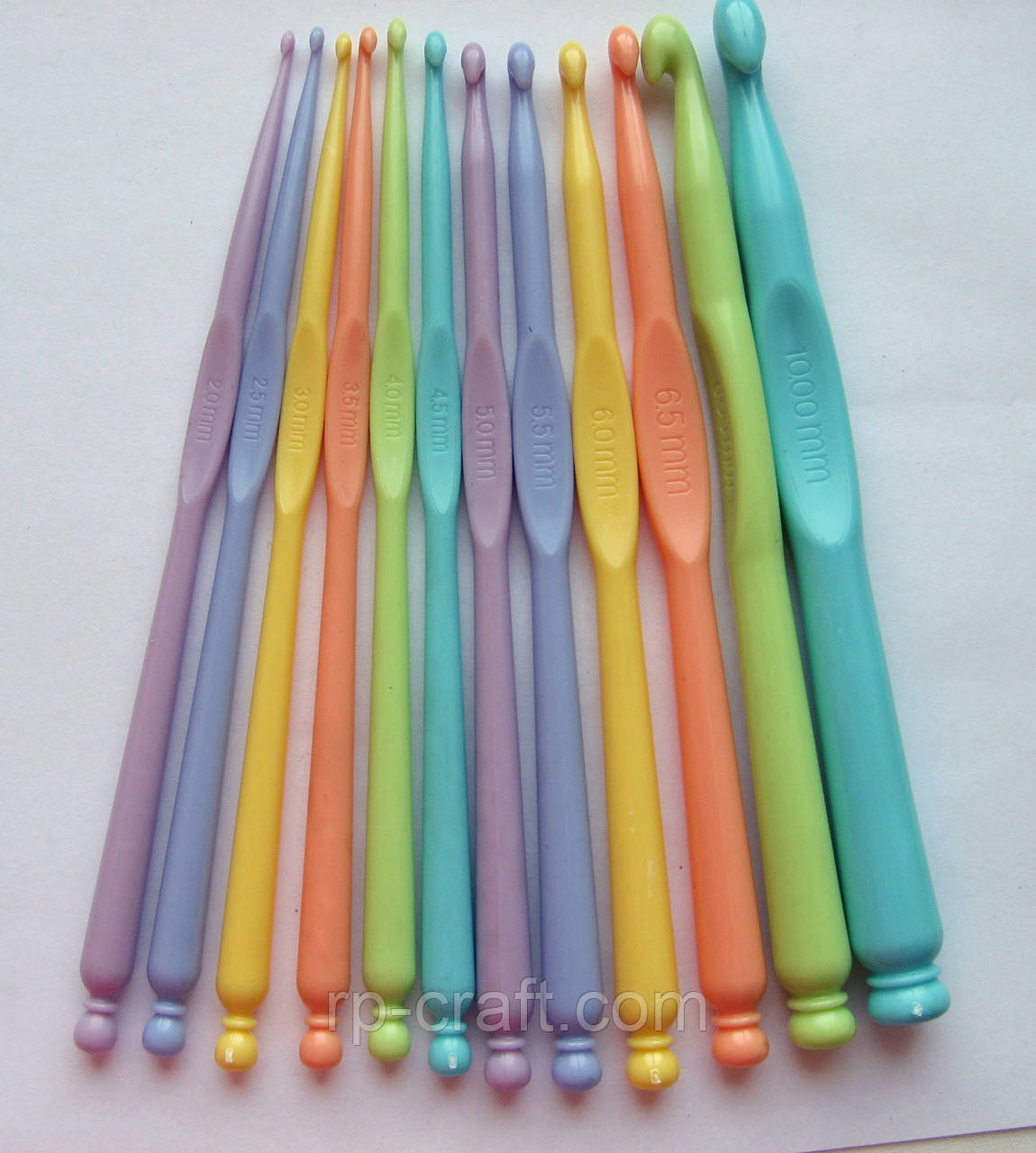 Набор пластиковых крючков для вязания,12 штук, 15 см - фото 1 - id-p316440666