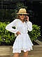 Легка літня біла вільна сукня з ніжного мусліну 42-44 та 46-48, фото 2