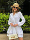 Легка літня біла вільна сукня з ніжного мусліну 42-44 та 46-48, фото 5