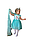 Дитяча карнавальна Сукня Ельзи зі шлейфом з м/ф Холодне крижане серце GH на зріст 85-92 блакитне, фото 4