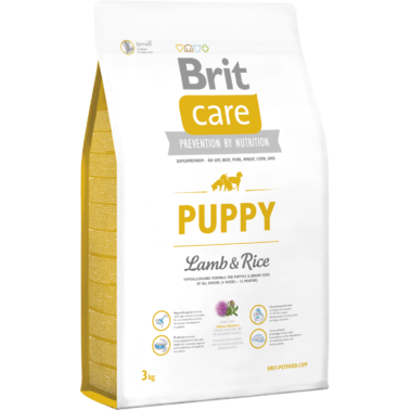 Сухий корм для цуценят вусих порид Brit Care Puppy All Breed Lamb & Rice 3 кг (8595602509805)