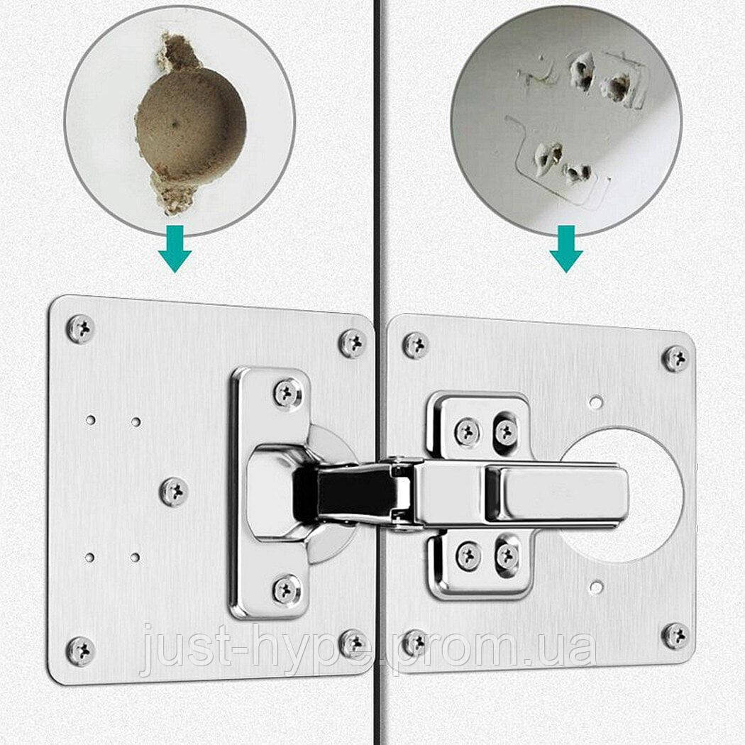 Рем комплект для петель Универсальная пластина для ремонта ремкомплект крепежей шкафов полок дверок Код60-0024 - фото 9 - id-p1853877685