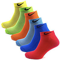 Набор мужские белые носки Nike White 5 пар 41-45 Белые короткие спортивные носочки найк Premium Разноцветные