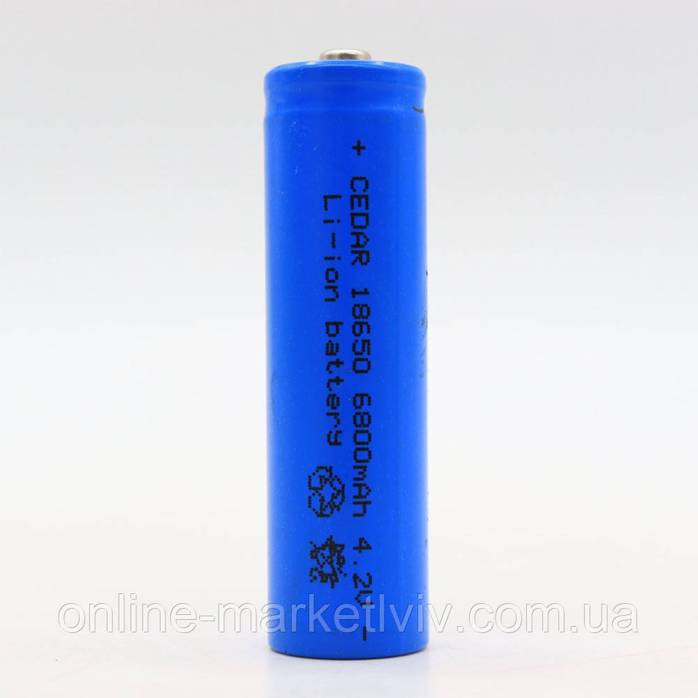 Батарейка многоразовая Li-lon 18650 (6800 мАч) BATTERY / Батарейка аккумуляторная - фото 2 - id-p1763395708