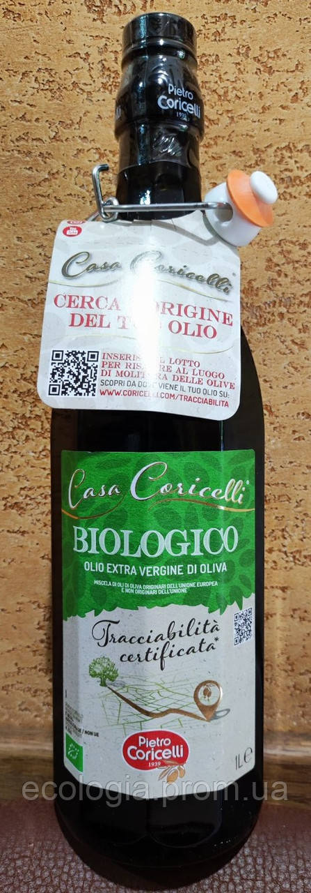 Олія оливкова CASA CORICELLI BIOLOGICO Pietro Coricelli extra vergine 1л Італія